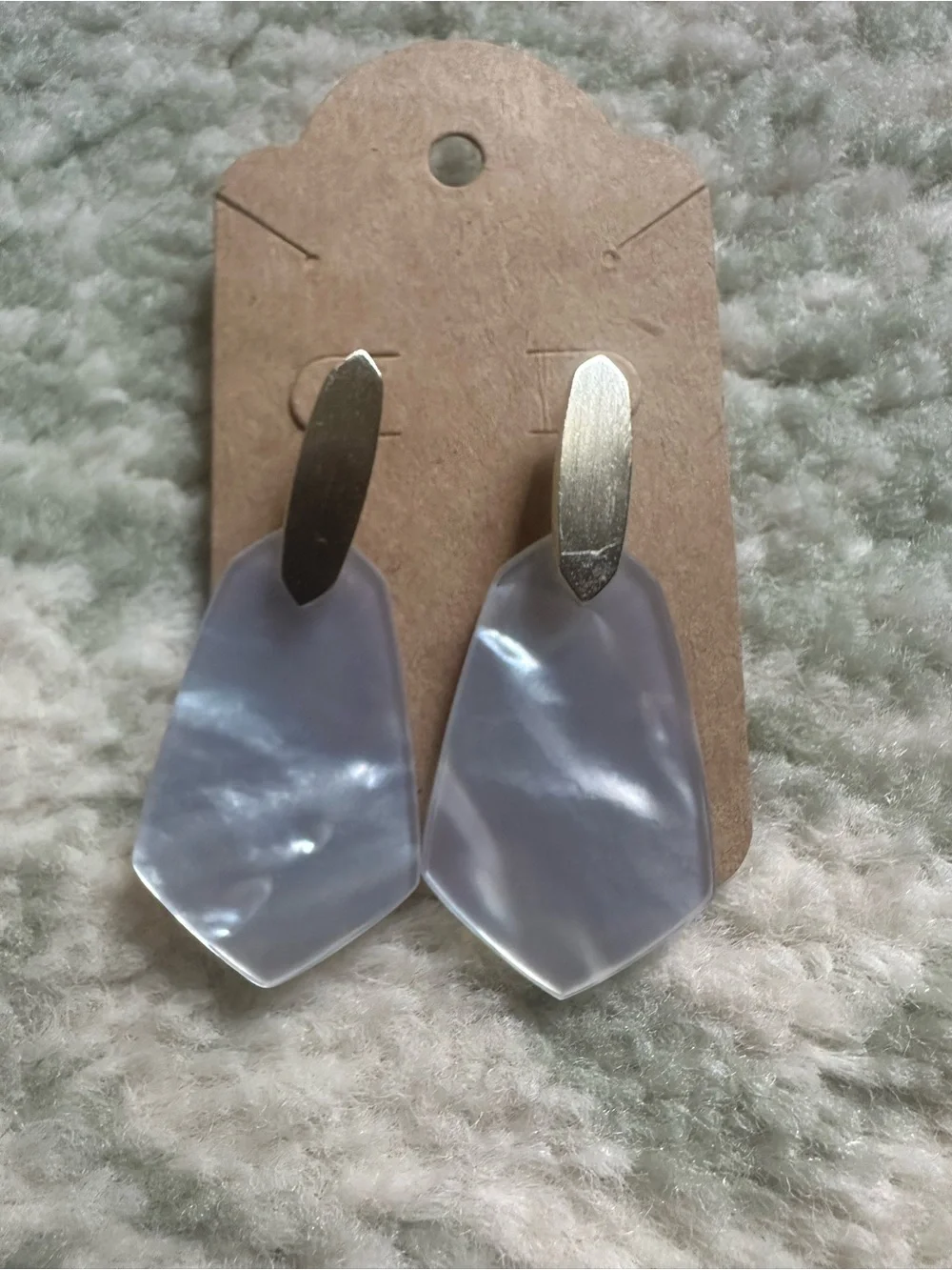 RETIRED-  Kendra Scott Camila Earrings - Gold Mother of Pearl